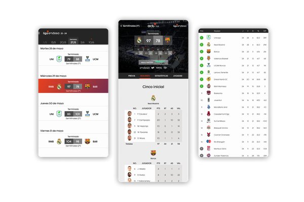 Screens from the ACB live broadcast