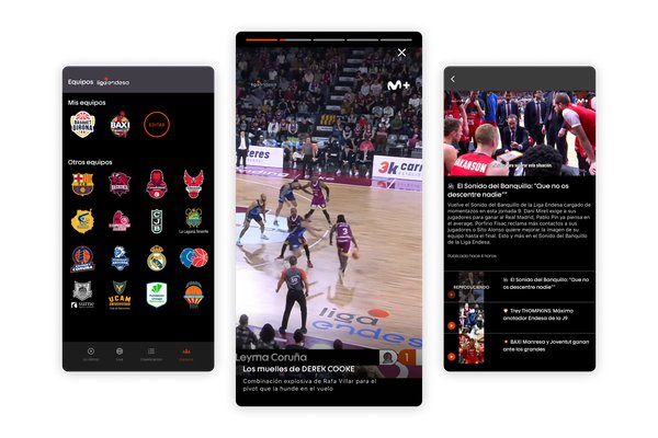 several secondary screens of the acb app