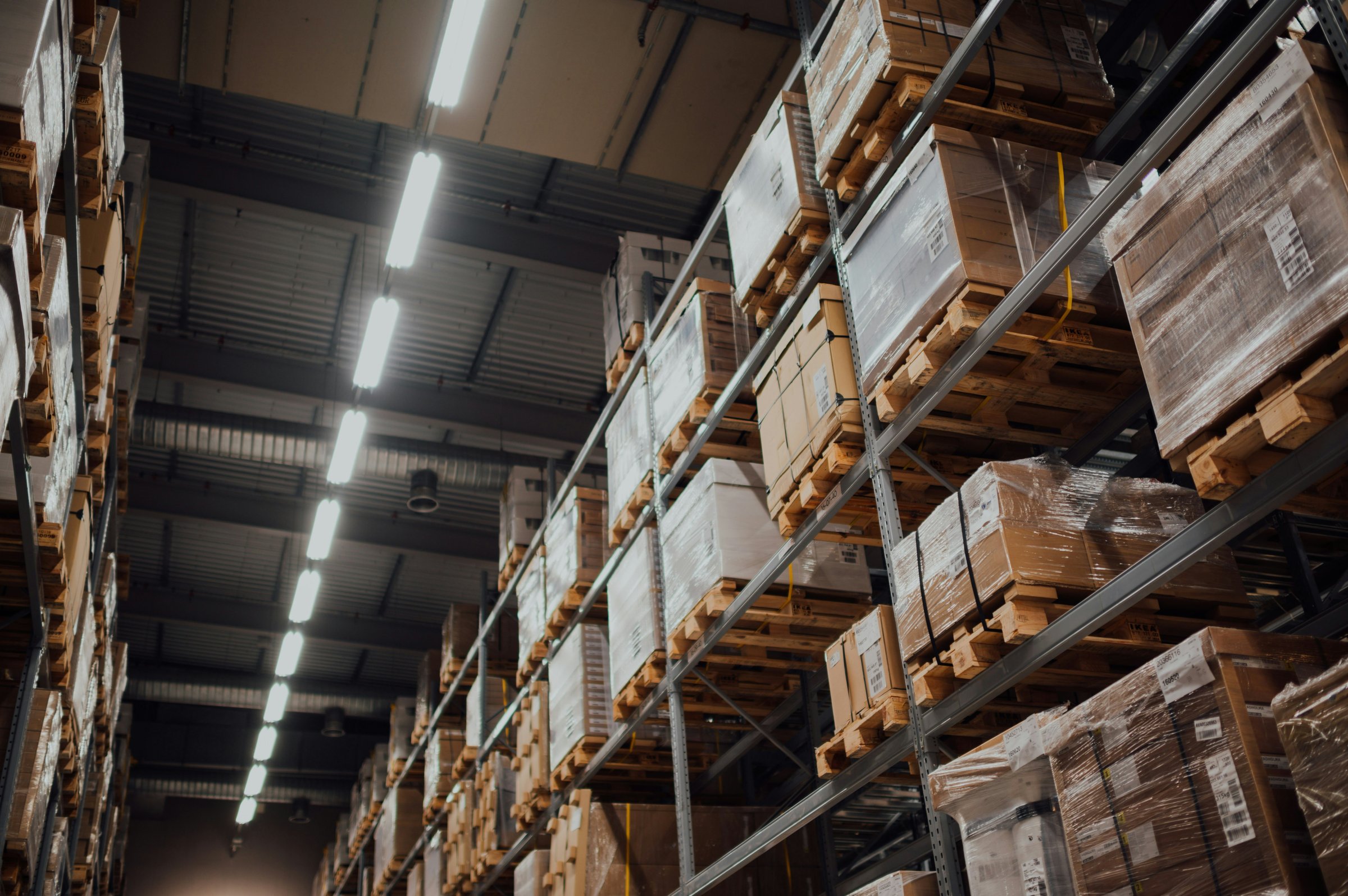 detail of warehouse boxes
